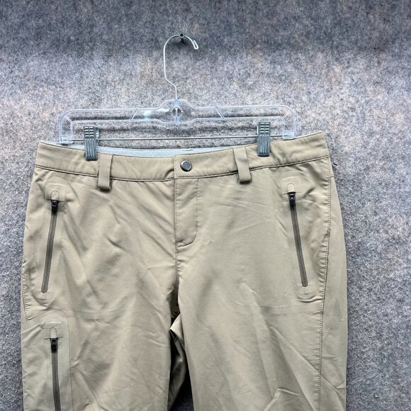 Rei Endeavor Pants Women 10 Petite Khaki Hiking Zip Camping Performance Lined - Picture 9 of 10